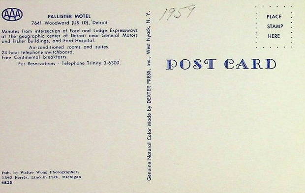 Pallister Motel - Old Postcard And Promos (newer photo)